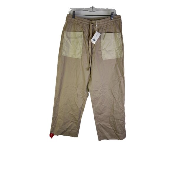 New Tory Burch Twill Pull On Cargo Pants Khaki - Picture 1 of 6